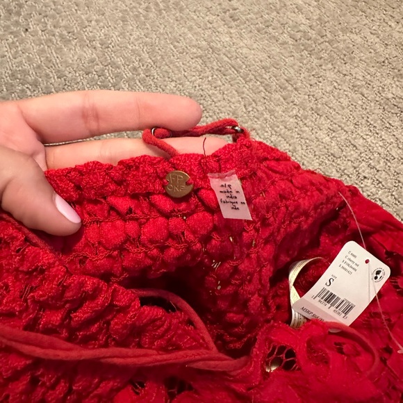 Free People Women's Adella Cami Red - Picture 5 of 6